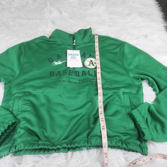 Nike Oakland Athletics Women's Cooperstown Collection Rewind 1/2 Zip Jacket NWT - Picture 7 of 7